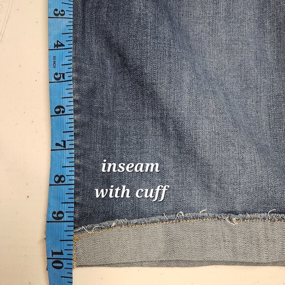 PAIGE Scheyla Raw Hem Cuffed Denim Shorts DNM573 Size 31 - Picture 15 of 16